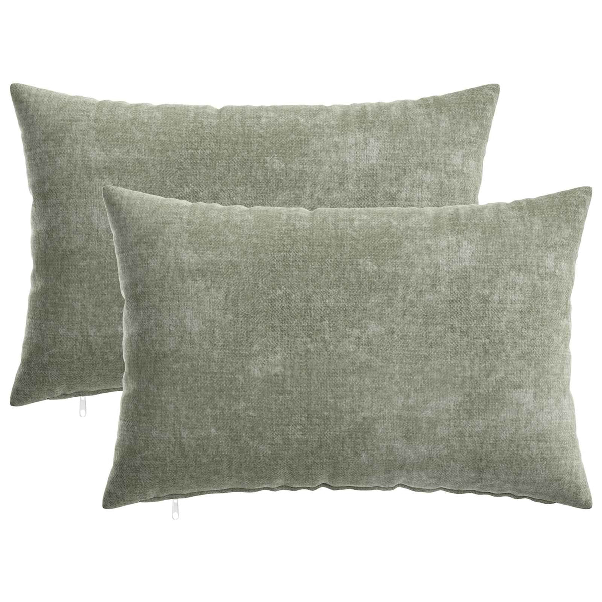Μαξιλάρι 2 τμχ. HEERLEN Πράσινο 30 x 50 cm Ύφασμα Chenille - Pakobazaar