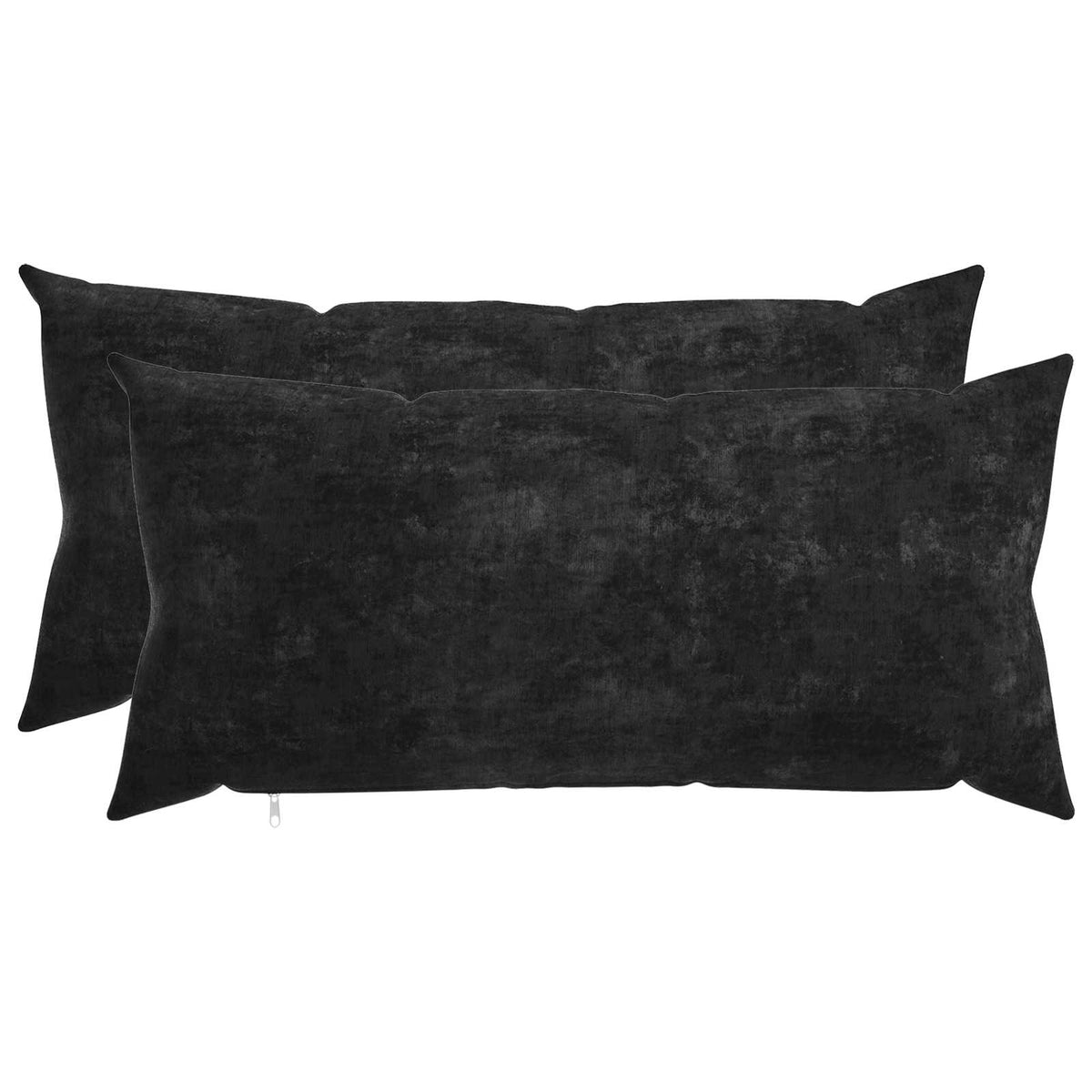 Μαξιλάρι 2 τμχ. HEERLEN Ανθρακί 40 x 70 cm Ύφασμα Chenille - Pakobazaar