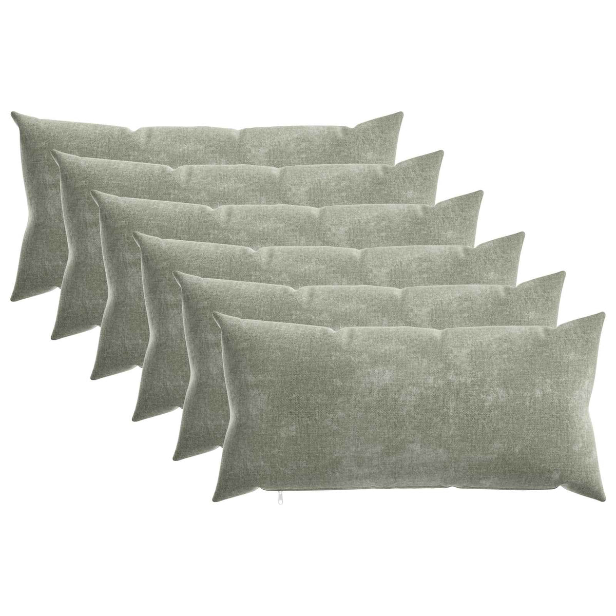 Μαξιλάρι 6 τμχ. HEERLEN Πράσινο 40 x 70 cm Ύφασμα Chenille - Pakobazaar
