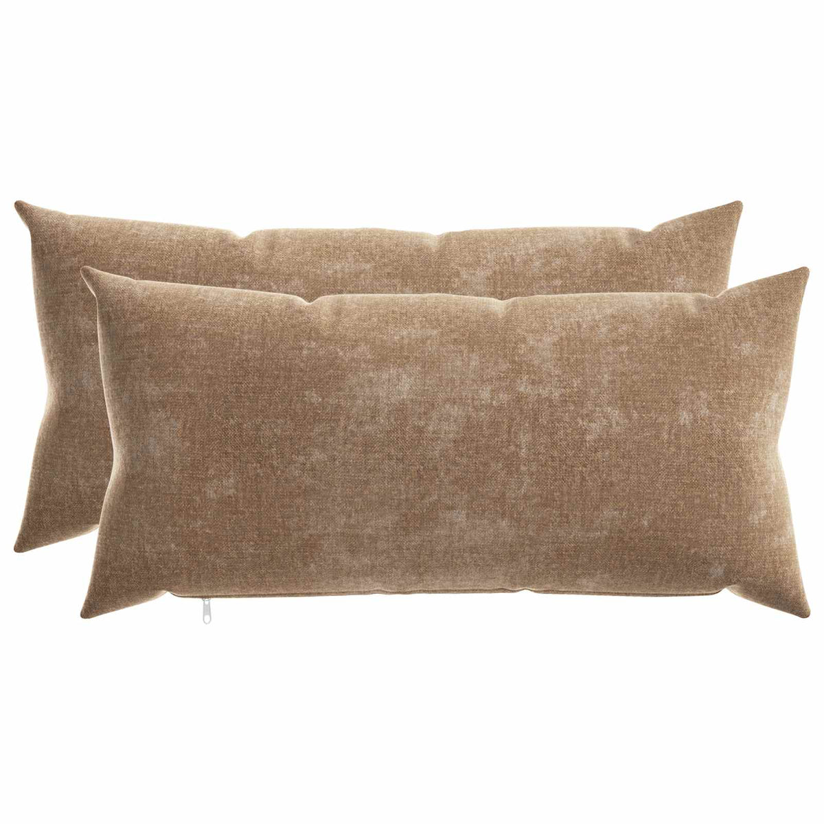 Μαξιλάρι 2 τμχ. HEERLEN Καφέ 40 x 70 cm Ύφασμα Chenille - Pakobazaar