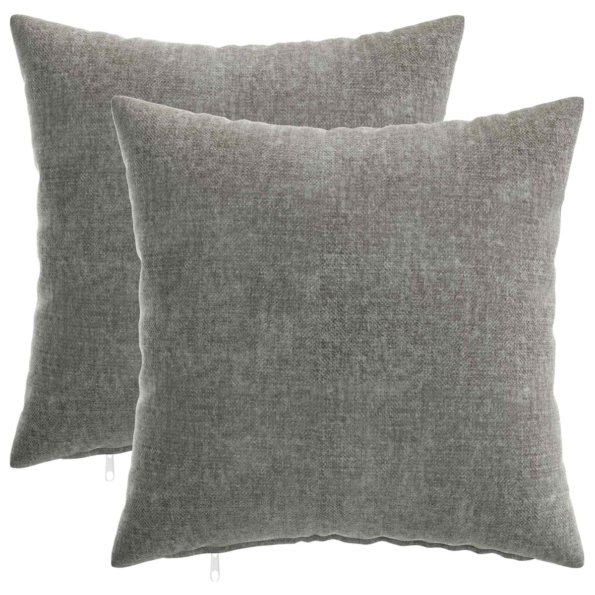 Μαξιλάρι 2 τμχ. HEERLEN Σκούρο Γκρι 45 x 45 cm Ύφασμα Chenille - Pakobazaar