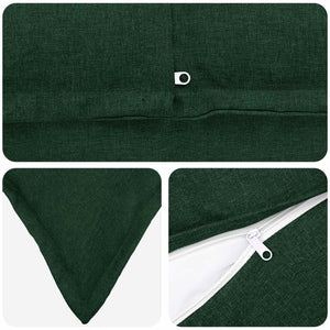 Μαξιλάρι με μαξιλάρι HOUTEN 6 τεμ. Σκούρο Πράσινο Ψεύτικο Λινό - Pakobazaar