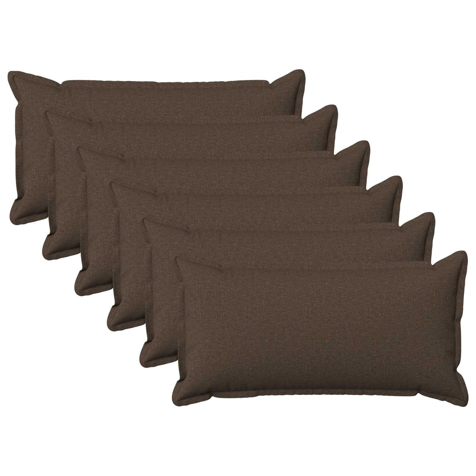 Μαξιλάρι με μαξιλάρι HOUTEN 6 τεμ. Taupe Ψεύτικο Λινό - Pakobazaar