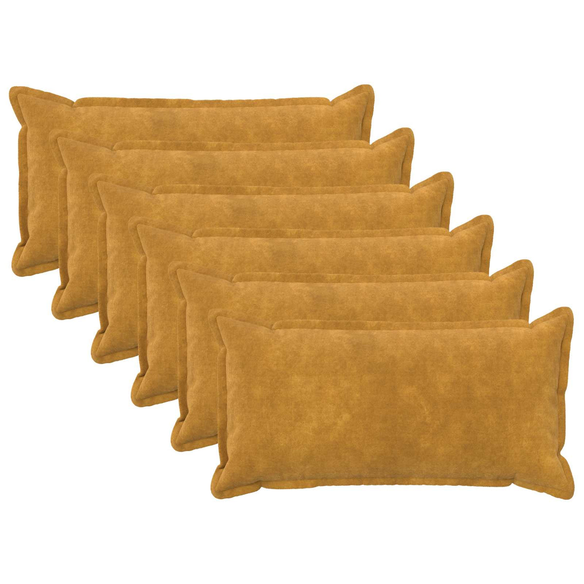 Μαξιλάρι με μαξιλάρι HOUTEN 6 τμχ. Κίτρινο Μικροΐνες φλις - Pakobazaar