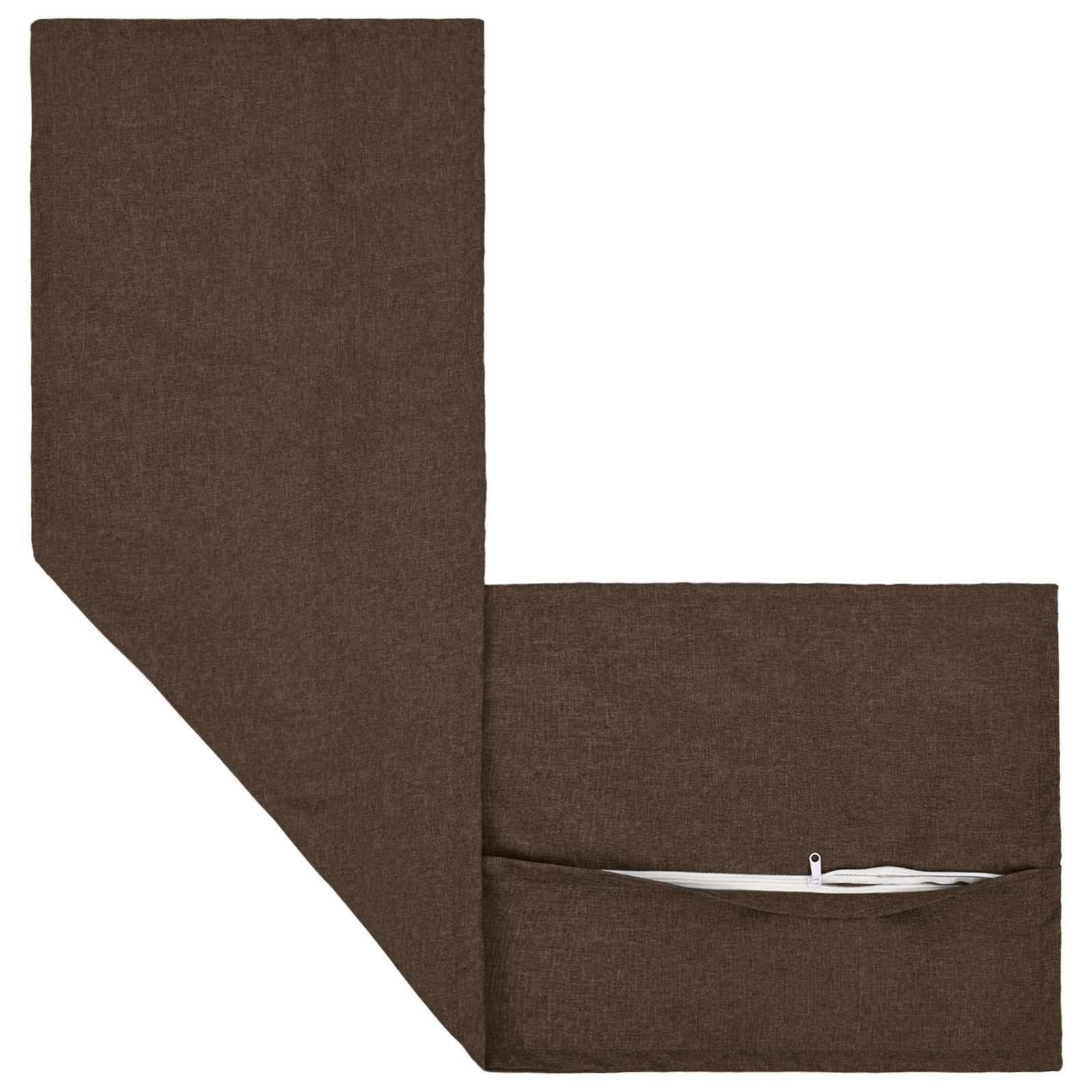Μαξιλάρι με μαξιλάρι HOUTEN Taupe 40 x 145 εκ. Ψεύτικο Λινό - Pakobazaar