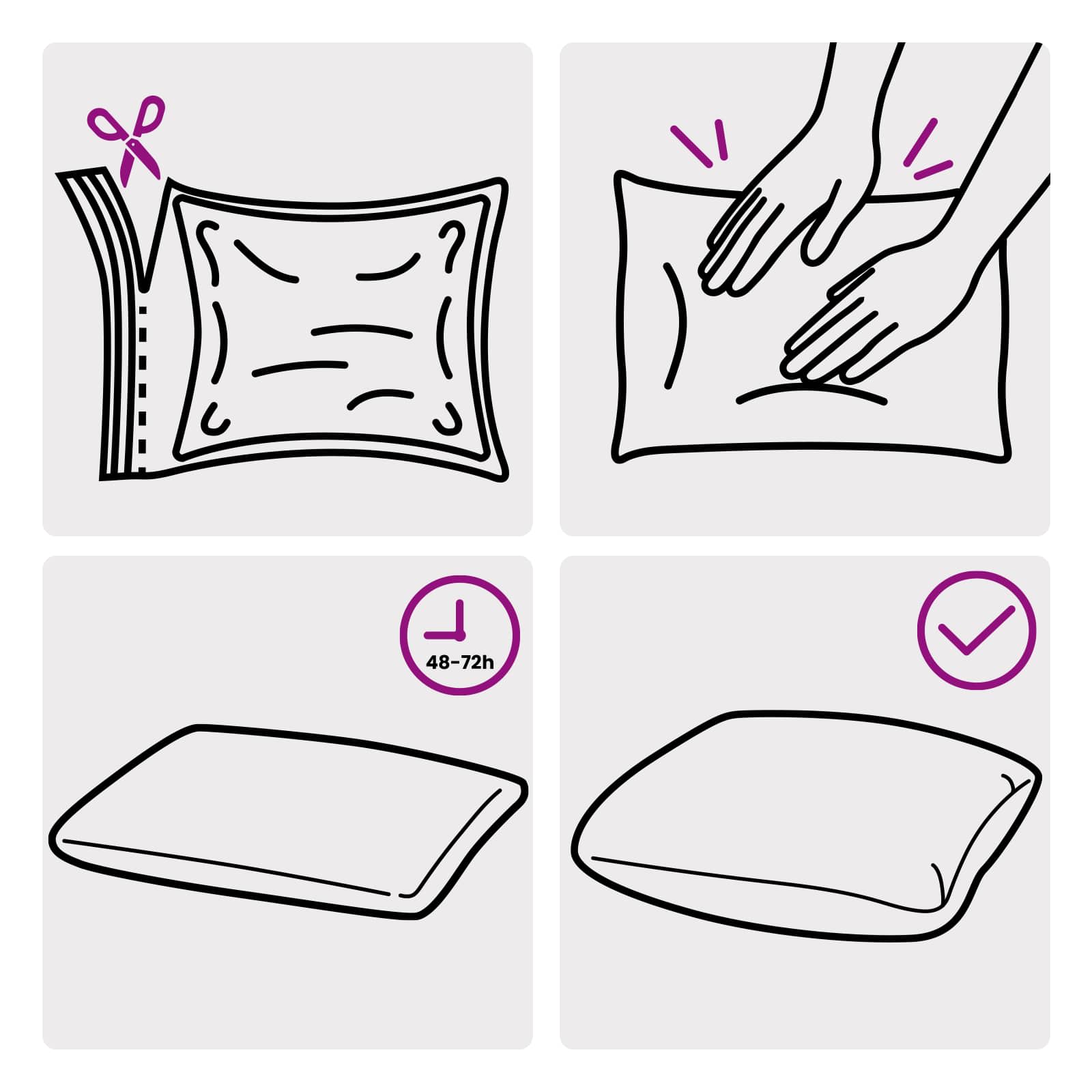 Μαξιλάρι με μαξιλάρι HOUTEN Ανοιχτό γκρι 40 x 145 εκ. Βελούδο - Pakobazaar