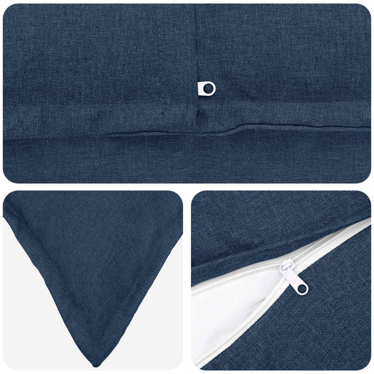 Μαξιλάρι με μαξιλάρι HOUTEN 2 τεμ. Μπλε Ψεύτικο Λινό