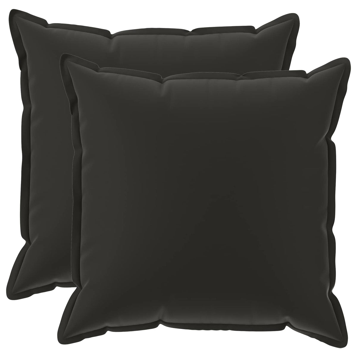 Μαξιλάρι 2 τμχ. HOUTEN Μαύρο 80 x 80 cm Πολυεστέρας - Pakobazaar
