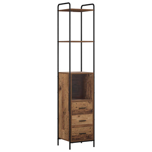 Σετ Ντουλαπιών Μπάνιου 4 τμχ. Παλαιωμένο ξύλο