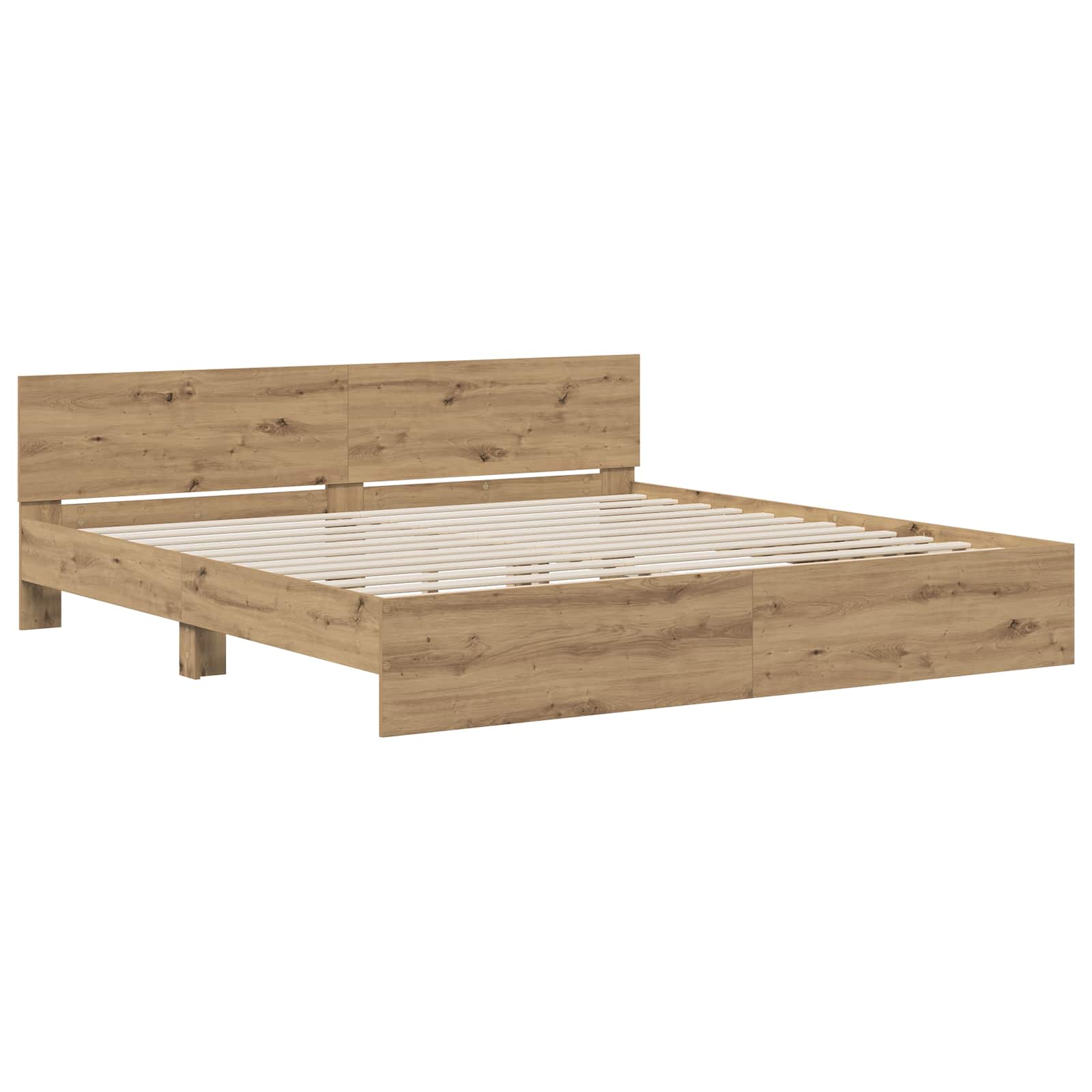 Κρεβάτι με Κεφαλάρι με κεφαλάρι Artisan Δρυς 200 x 200 cm - Pakobazaar