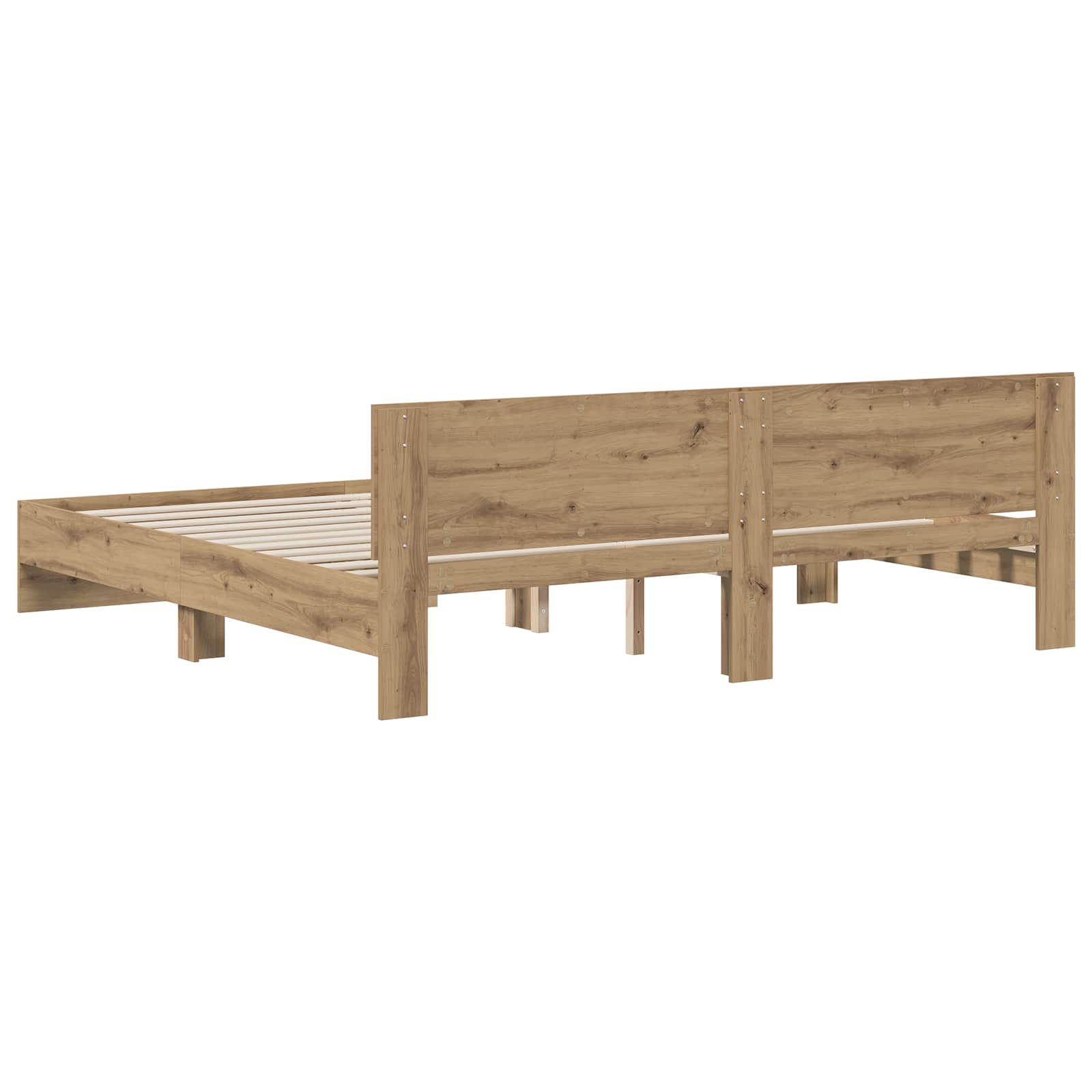 Κρεβάτι με Κεφαλάρι με κεφαλάρι Artisan Δρυς 200 x 200 cm - Pakobazaar