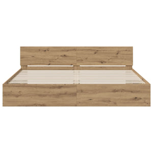Κρεβάτι με Κεφαλάρι με κεφαλάρι Artisan Δρυς 200 x 200 cm - Pakobazaar
