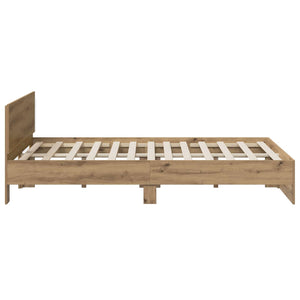 Κρεβάτι με Κεφαλάρι με κεφαλάρι Artisan Δρυς 140 x 190 cm - Pakobazaar