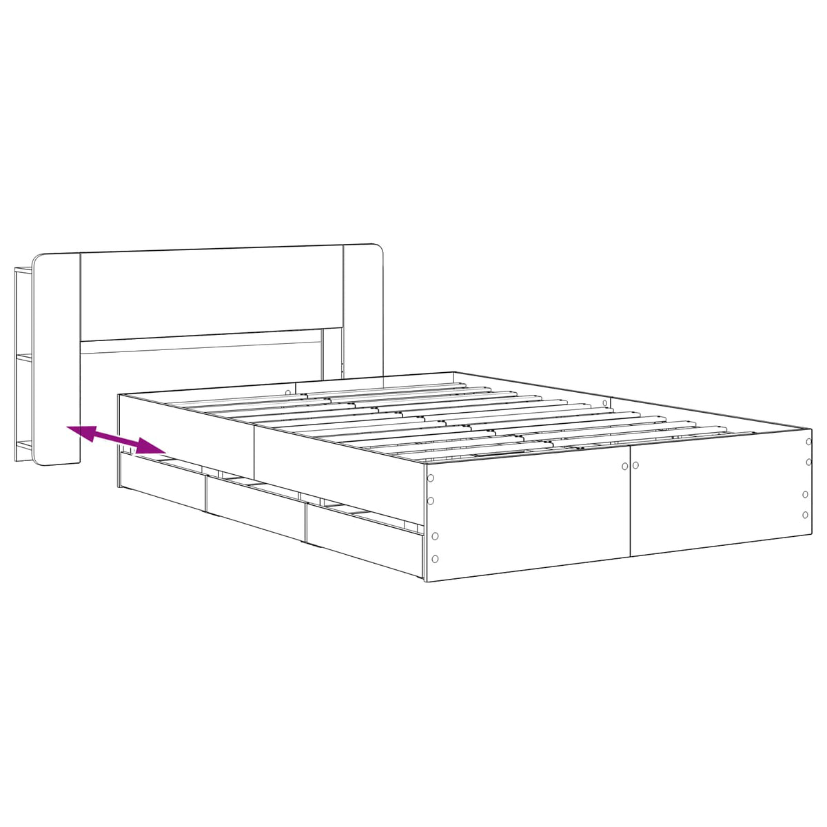 Καλάθι με αποθήκη και κεφαλάρι Artisan Δρυς 120 x 200 cm - Pakobazaar