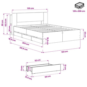Καλάθι με αποθήκη και κεφαλάρι Artisan Δρυς 120 x 200 cm - Pakobazaar