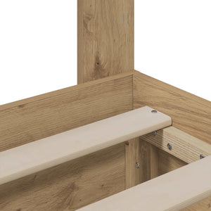 Bed Frame with Storage and Headboard Artisan Oak 120 x 200 cm - Pakobazaar