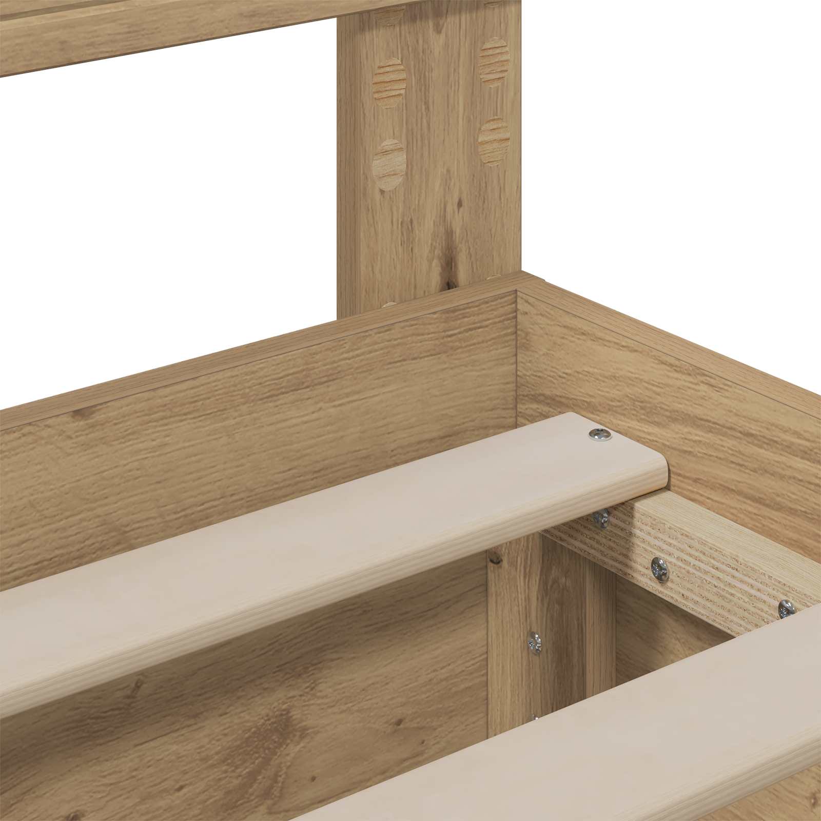 Bed Frame with Storage and Headboard Artisan Oak 120 x 200 cm - Pakobazaar