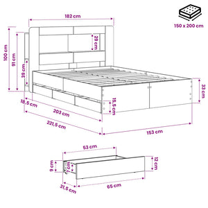 Καλάθι με αποθήκη και κεφαλάρι Artisan Δρυς 150 x 200 cm - Pakobazaar