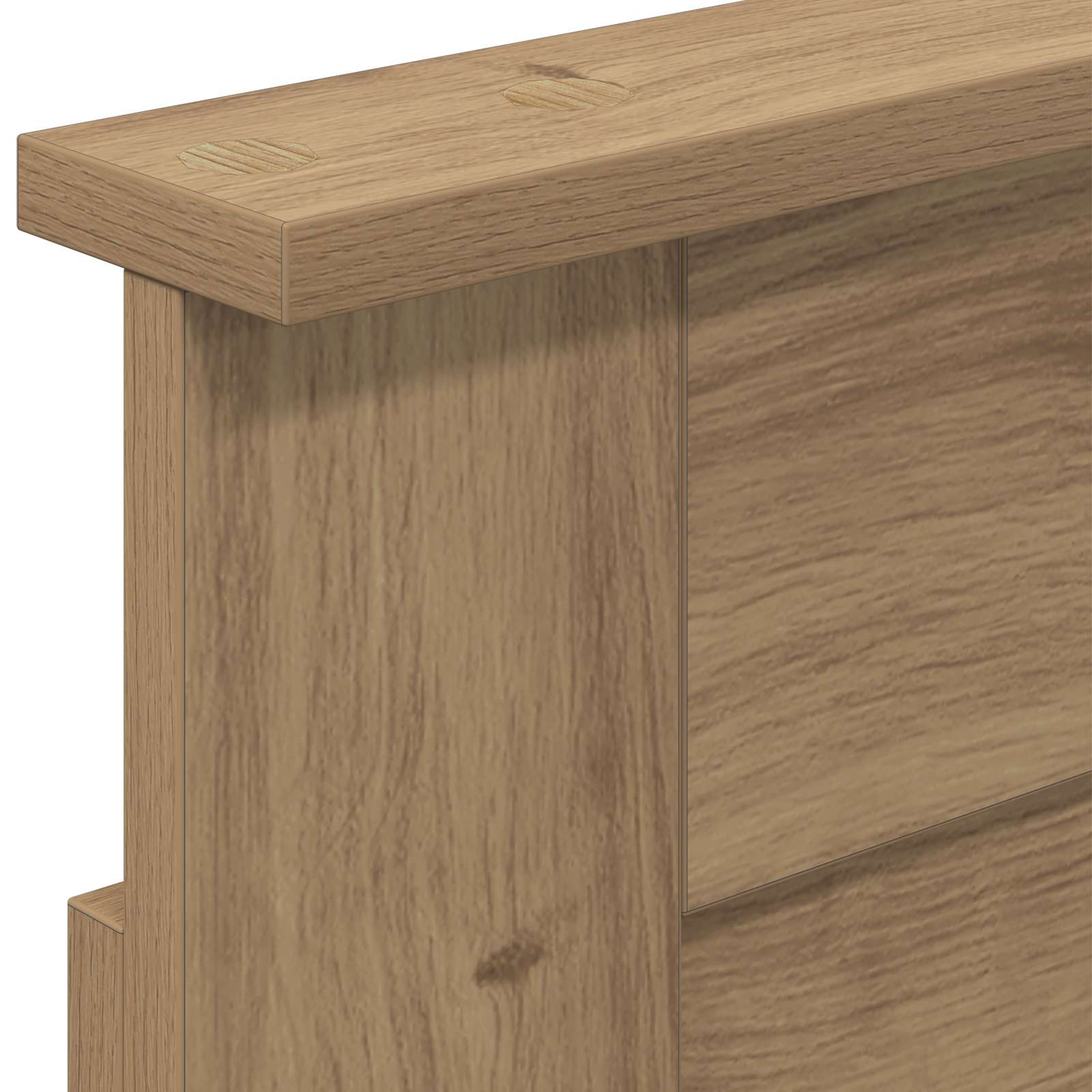 Bed Frame with Storage and Headboard Artisan Oak 90 x 200 cm