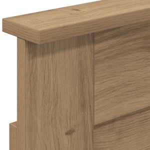 Bed Frame with Storage and Headboard Artisan Oak 90 x 200 cm