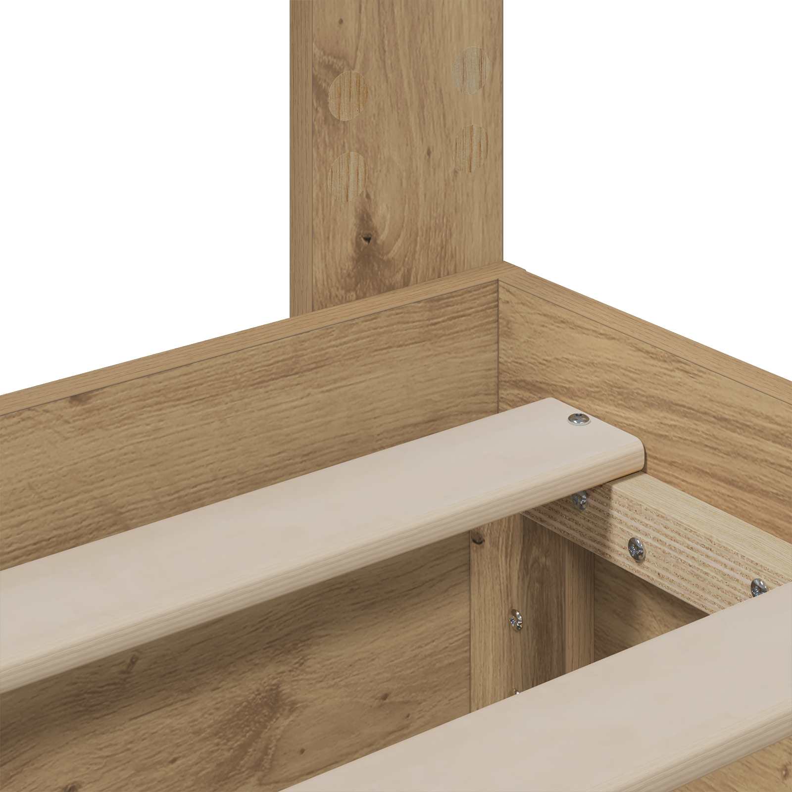 Bed Frame with Storage and Headboard Artisan Oak 180 x 200 cm - Pakobazaar
