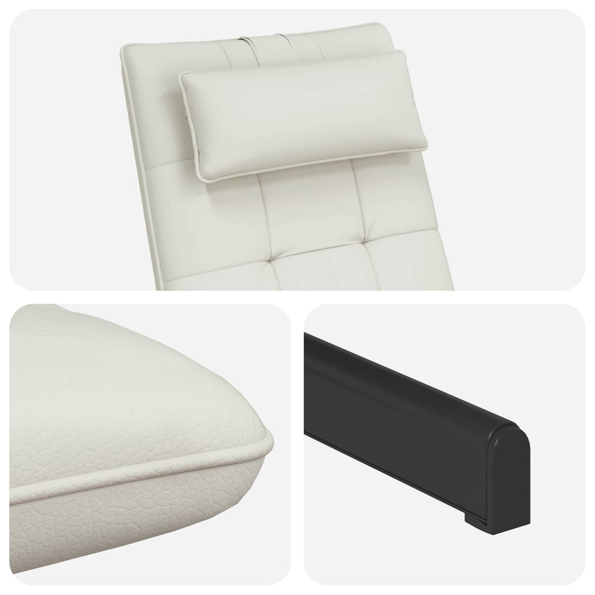 Περιστρεφόμενη καρέκλα Λευκό Τεχνητό Δέρμα - Pakobazaar