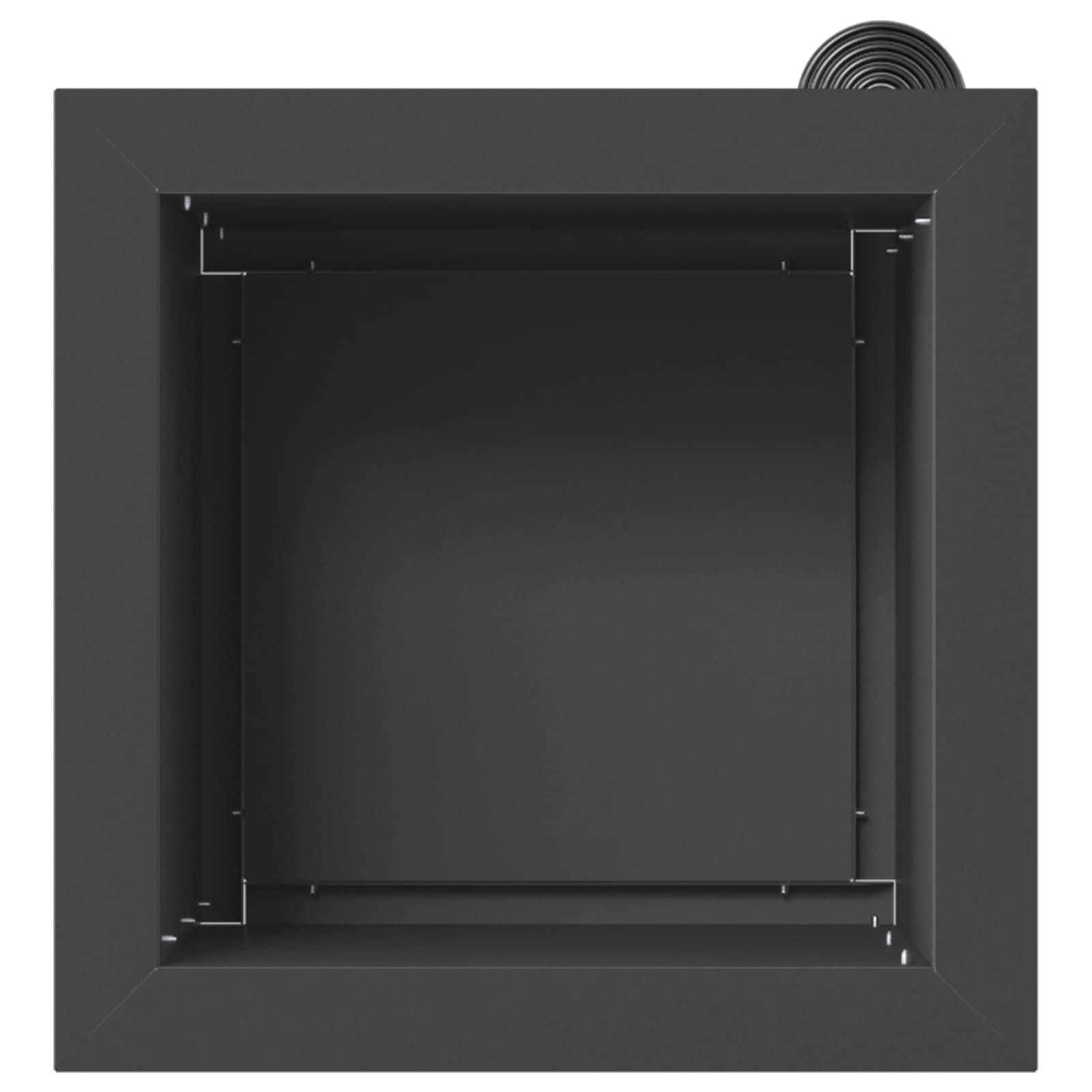 Ζαρντινιέρα κήπου με LED Μαύρο 30 x 30 x 30 cm Ατσάλι