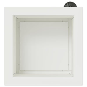 Ζαρντινιέρα κήπου με LED Λευκό 30 x 30 x 30 cm Ατσάλι - Pakobazaar