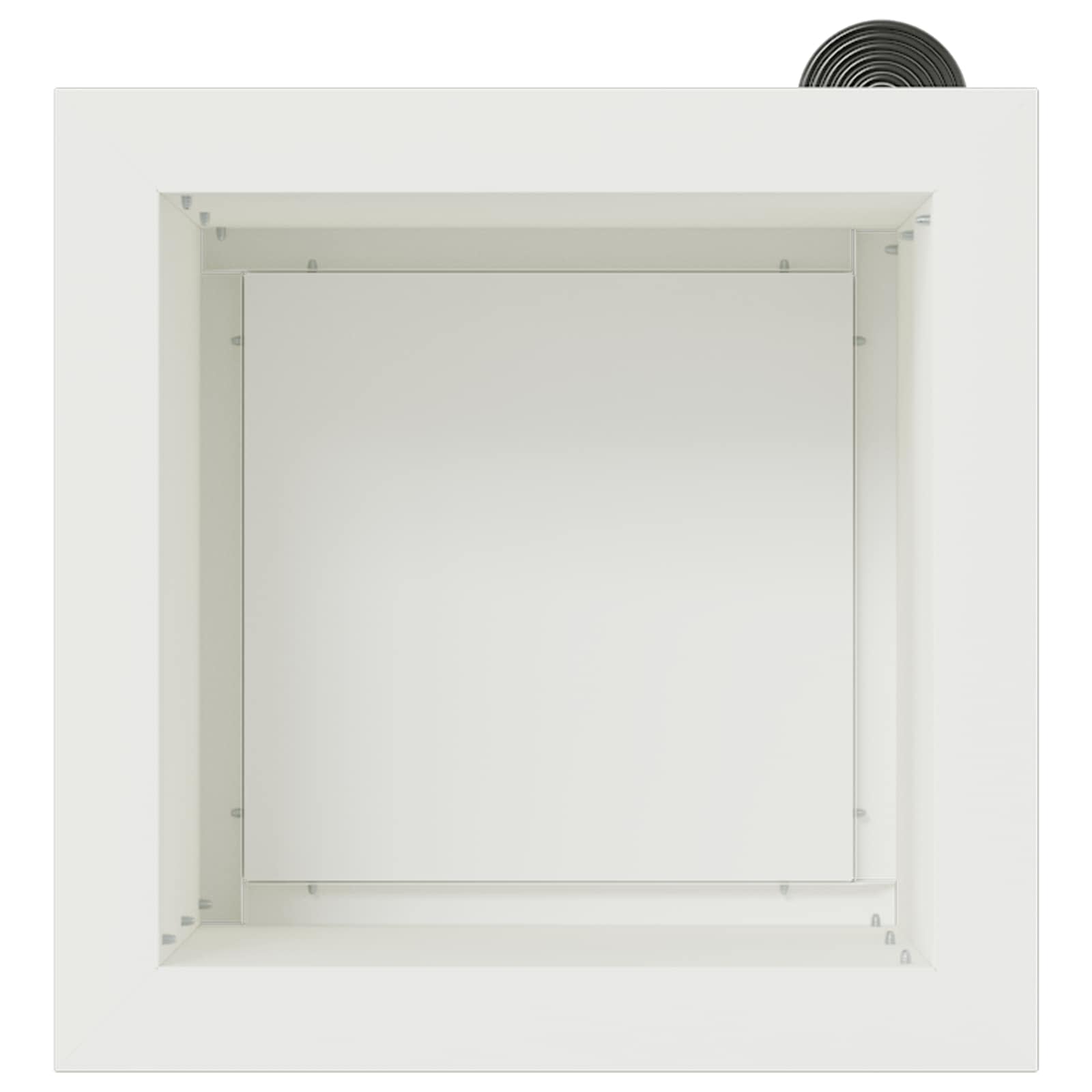 Ζαρντινιέρα κήπου με LED 2 τμχ. Λευκό 30 x 30 x 30 cm Ατσάλι - Pakobazaar