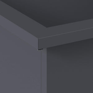 Ζαρντινιέρα κήπου με LED Ανθρακί 30 x 30 x 30 cm Ατσάλι - Pakobazaar