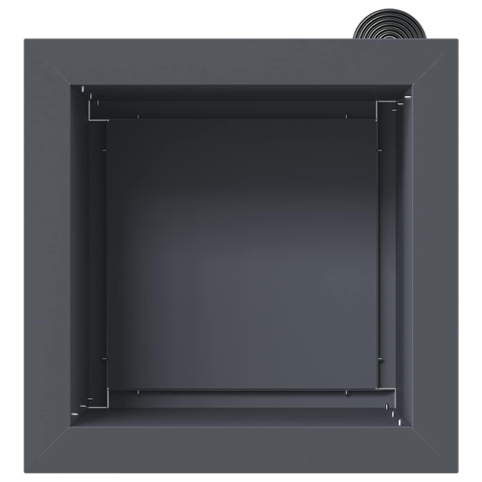Ζαρντινιέρα κήπου με LED Ανθρακί 30 x 30 x 30 cm Ατσάλι - Pakobazaar