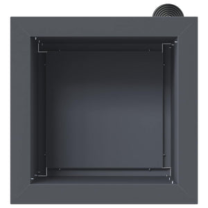 Ζαρντινιέρα κήπου με LED Ανθρακί 30 x 30 x 30 cm Ατσάλι - Pakobazaar