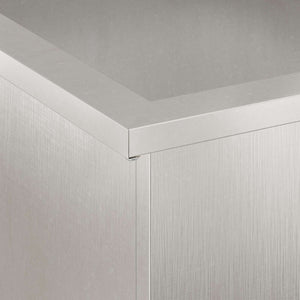 Ζαρντινιέρα κήπου με LED 2 τμχ. Ασημί 30 x 30 x 30 cm - Pakobazaar