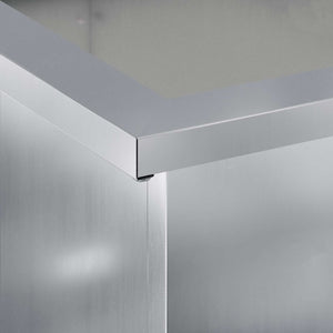 Ζαρντινιέρα κήπου με LED Ασημί 30 x 30 x 30 cm
