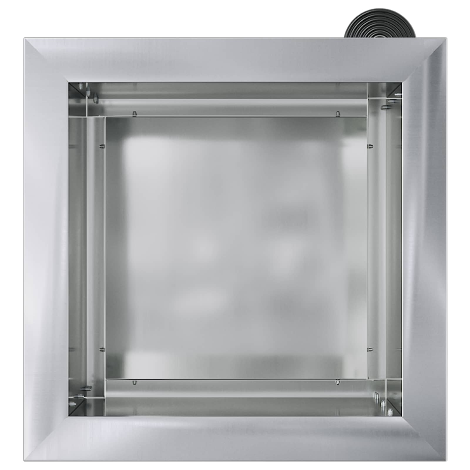 Ζαρντινιέρα κήπου με LED Ασημί 30 x 30 x 30 cm