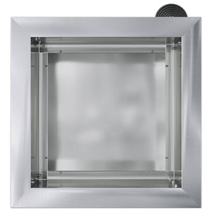 Ζαρντινιέρα κήπου με LED Ασημί 30 x 30 x 30 cm