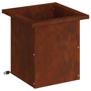 Ζαρντινιέρα κήπου με LED Σκ rusty 30 x 30 x 30 cm