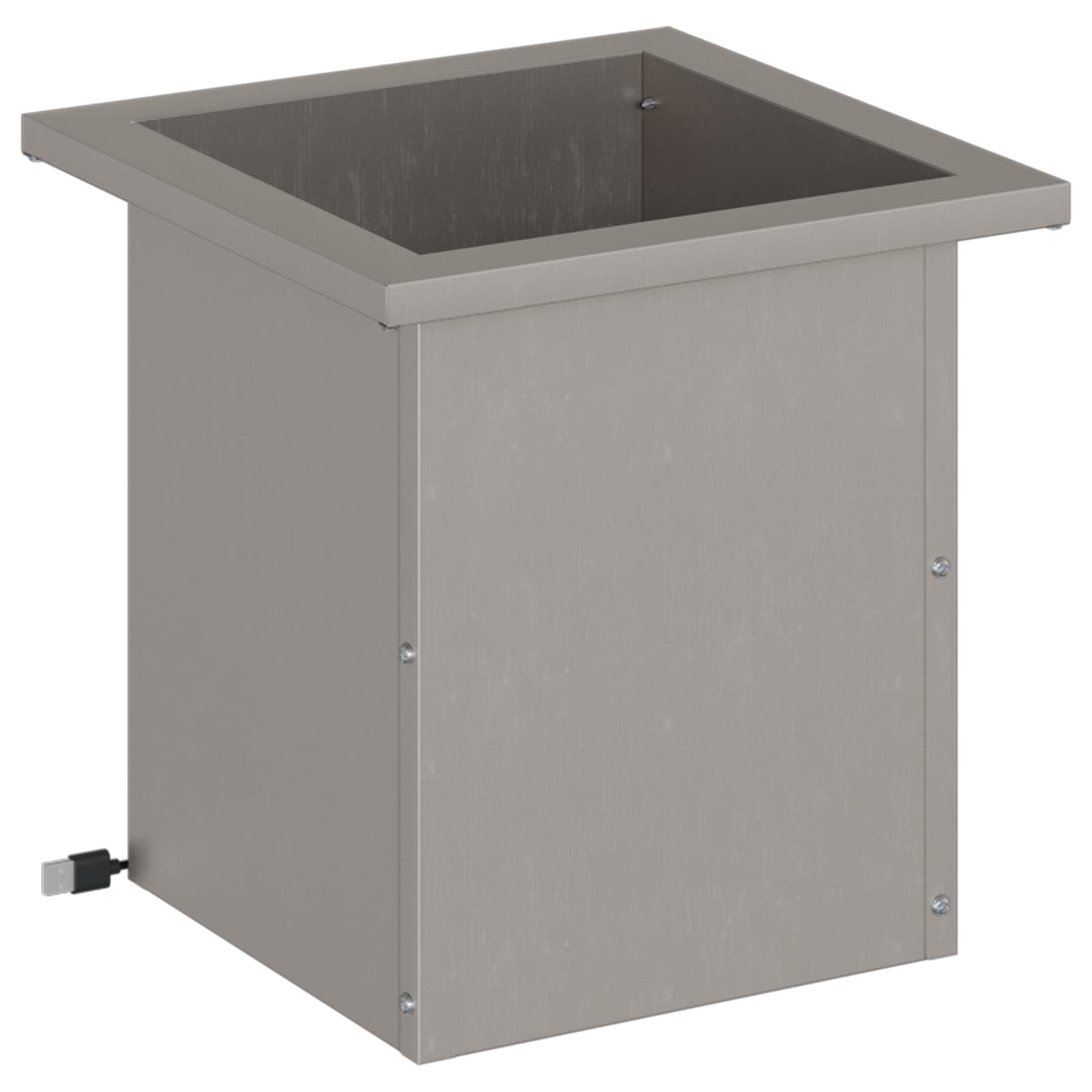 Ζαρντινιέρα κήπου με LED Σκ rusty 30 x 30 x 30 cm