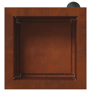 Ζαρντινιέρα κήπου με LED 2 τμχ. Σκ rusty 30 x 30 x 30 cm - Pakobazaar