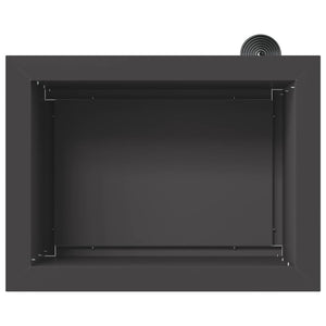 Ζαρντινιέρα κήπου με LED Μαύρο 30 x 40 x 30 εκ. Ατσάλι