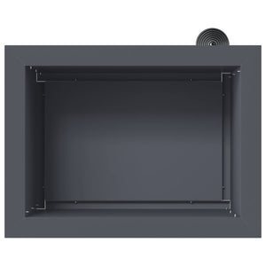 Ζαρντινιέρα κήπου με LED Ανθρακί 30 × 40 × 30 εκ Ατσάλι