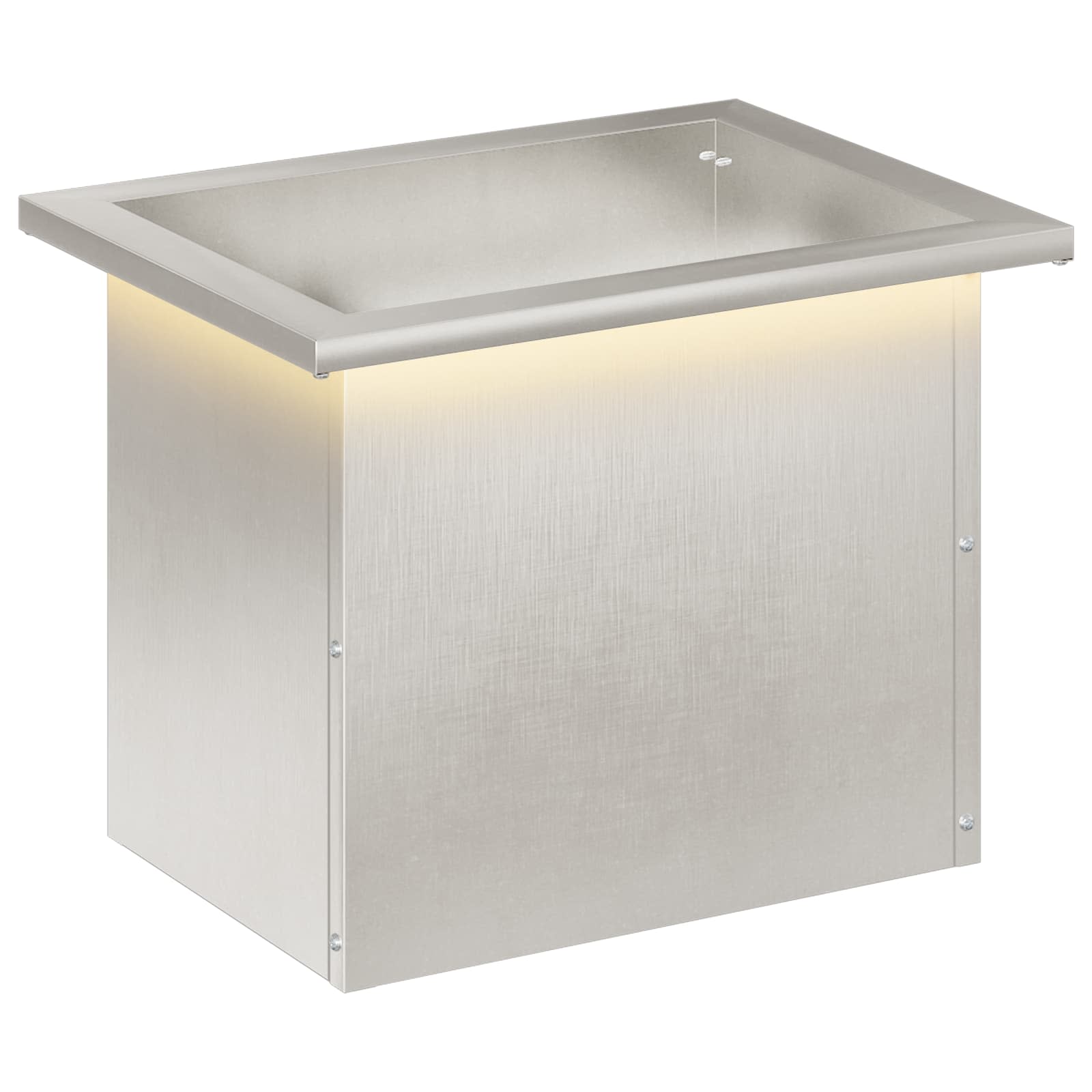 Ζαρντινιέρα κήπου με LED Ασημί 30 × 40 × 30 εκ - Pakobazaar
