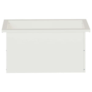 Ζαρντινιέρα κήπου με LED Λευκό 30 × 60 × 30 εκ Ατσάλι - Pakobazaar