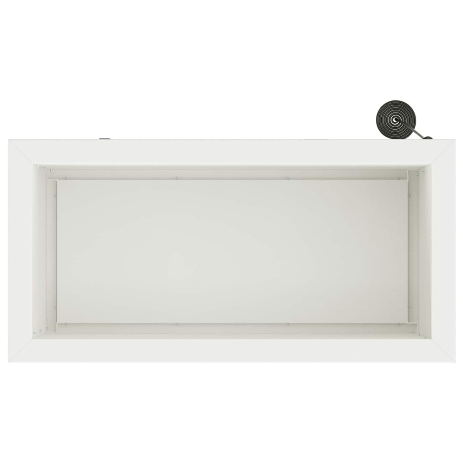 Ζαρντινιέρα κήπου με LED Λευκό 30 × 60 × 30 εκ Ατσάλι - Pakobazaar