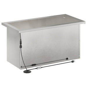 Ζαρντινιέρα κήπου με LED 2 τμχ. Ασημί 30 x 60 x 30 εκ. - Pakobazaar
