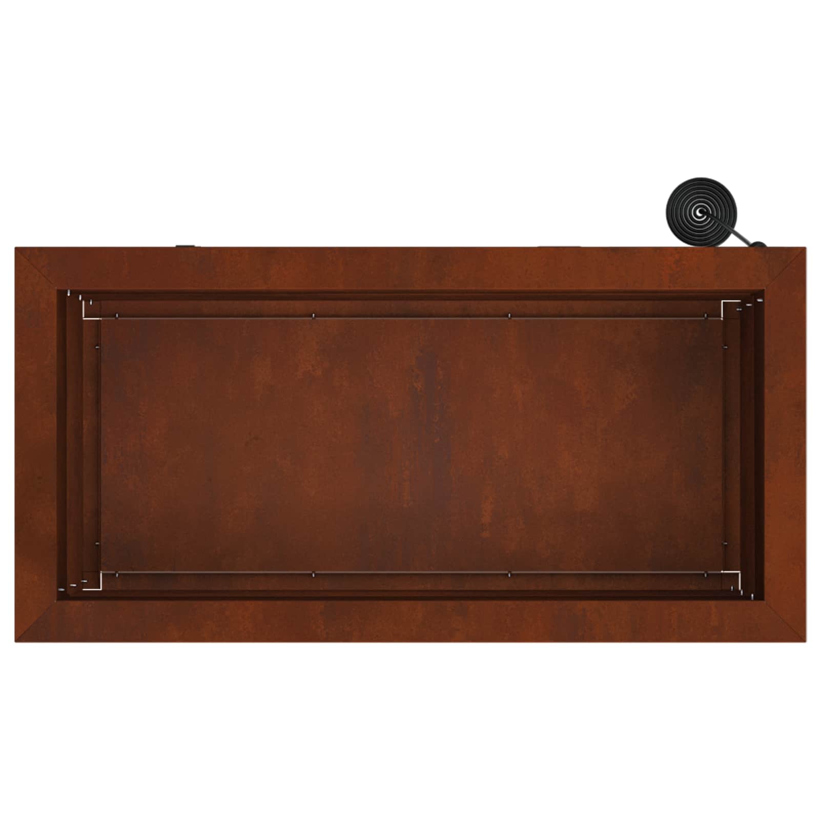 Ζαρντινιέρα κήπου με LED 2 τμχ. Σκ rusty 30 × 60 × 30 εκ