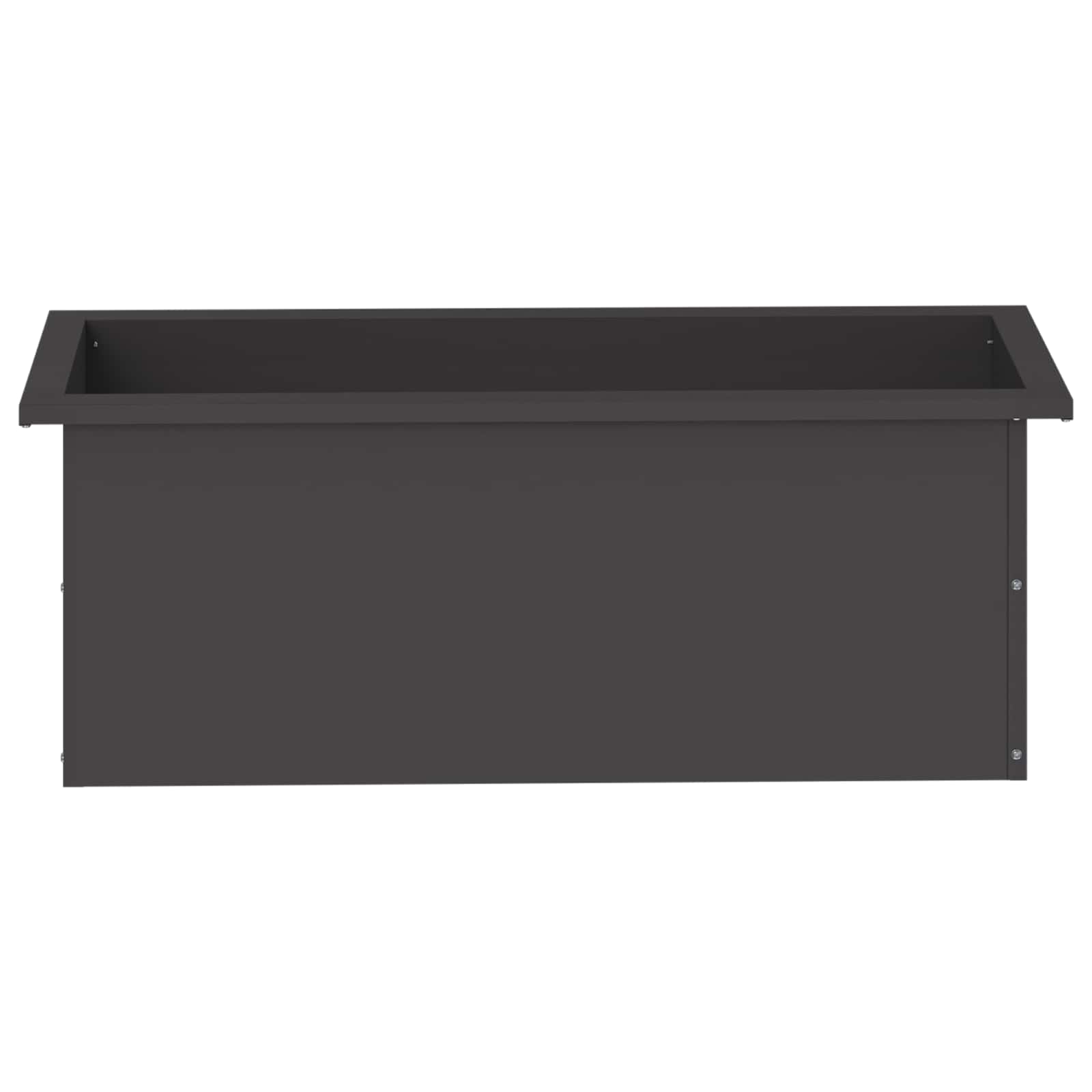 Ζαρντινιέρα κήπου με LED Μαύρο 30 x 80 x 30 εκ Ατσάλι - Pakobazaar