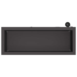 Ζαρντινιέρα κήπου με LED Μαύρο 30 x 80 x 30 εκ Ατσάλι - Pakobazaar