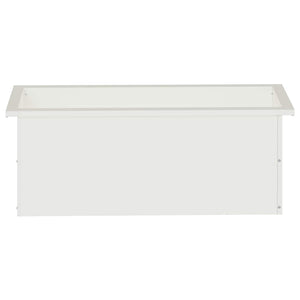 Ζαρντινιέρα κήπου με LED Λευκό 30 x 80 x 30 εκ Ατσάλι - Pakobazaar