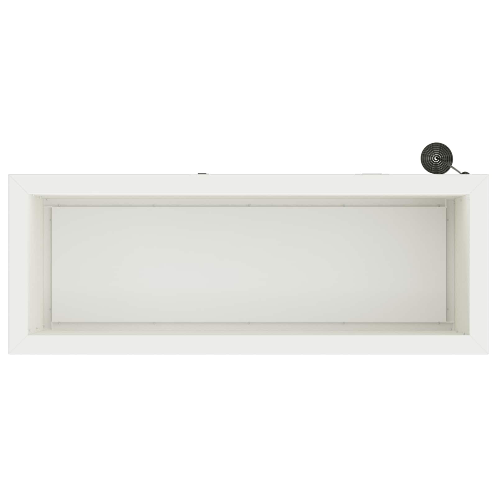 Ζαρντινιέρα κήπου με LED Λευκό 30 x 80 x 30 εκ Ατσάλι - Pakobazaar